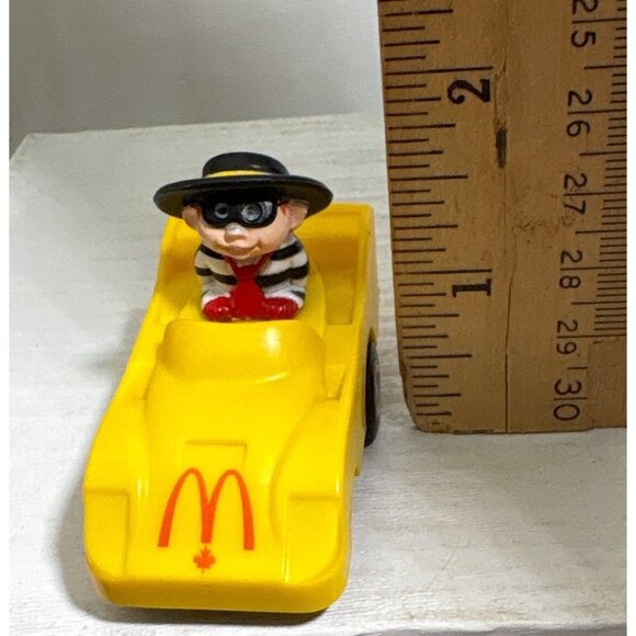 Hamburglar McDonalds Toy Car 1988 Yellow Toy Car Collectible Happy Meal Vintage - Picture 8 of 8